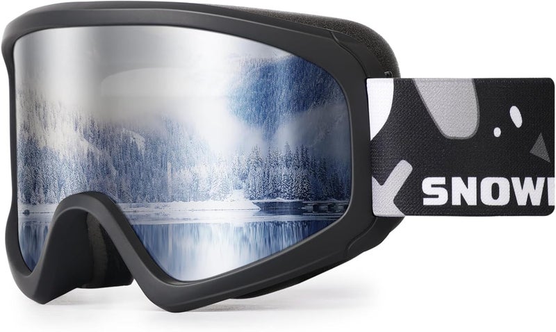 Snower Kids Ski Goggles, Anti-Fog Snow Goggles with OTG Design, 100% UV Protection, HD Lens for Kids Boys Girls - Image 1